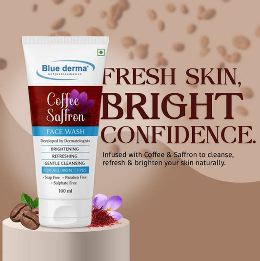 Blue Derma Coffee & Saffron Face Wash - 100 ml