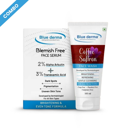 Blue Derma Skin Care Combo - Face Wash + Blemish Free Face Serum